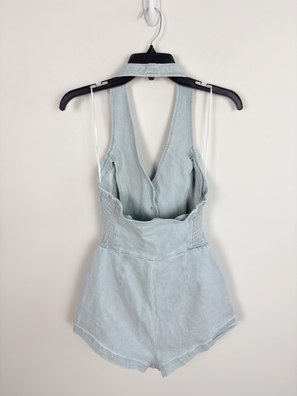 Amanda Uprichard Kelso Romper in Iceberg Denim Size S - Picture 8 of 13